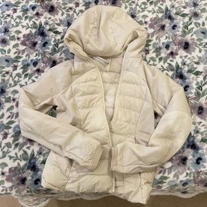 Soft white lululemon down for it all jacket